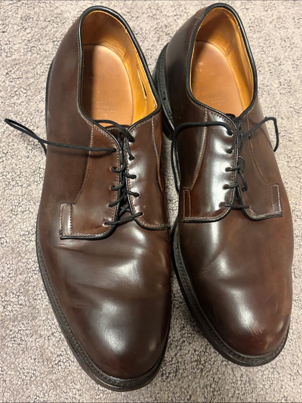 Allen Edmonds Dark Brown Leather Derby Shoes